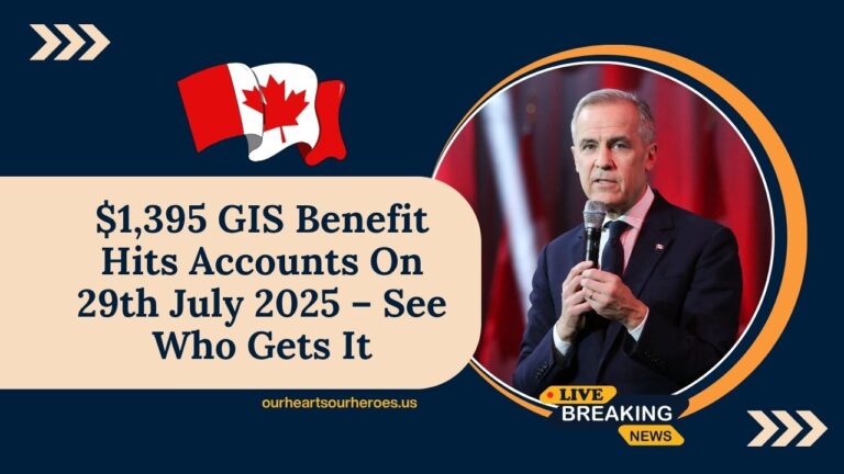 $1,395 GIS Benefit Hits Accounts On 29th July 2025 – See Who Gets It